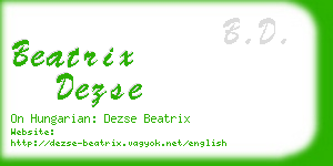 beatrix dezse business card